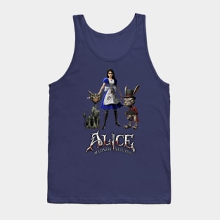 Alice: Madness Returns-Alice Liddell, Cheshire Cat, White Rabbit Tank Top